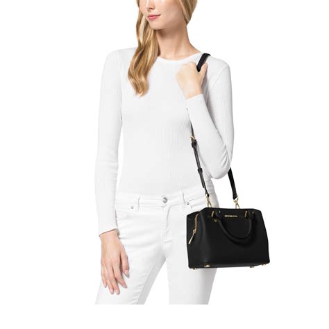 michael kors savannah small schwarz|michael kors savannah large satchel.